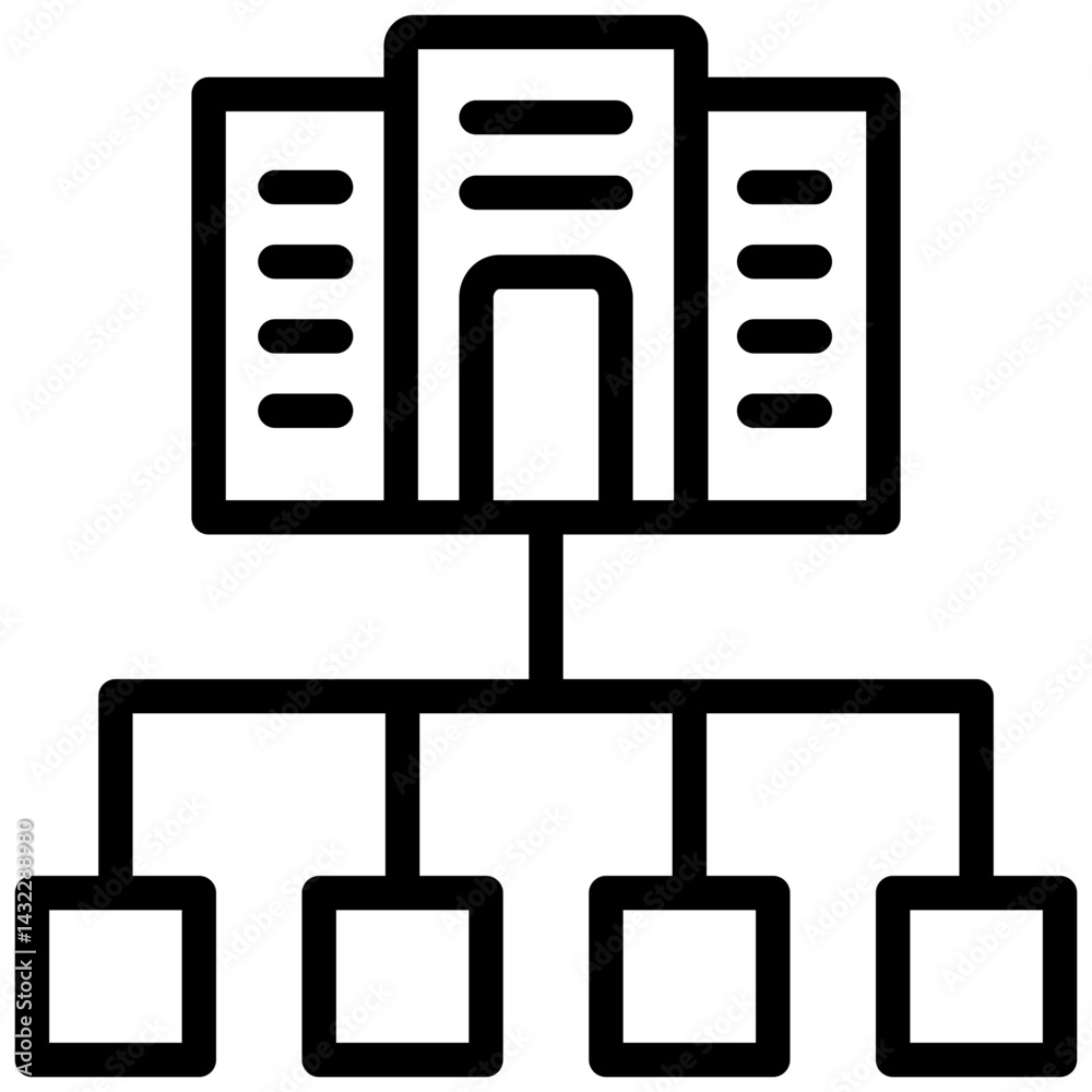 Poster enterprise architecture outline icon