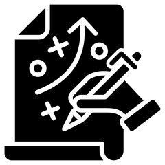 Strategy glyph icon