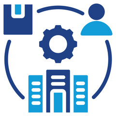Supply Chain Management Dual Tone Icon