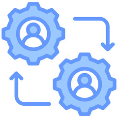 Employee Engagement Lineal Blue Icon