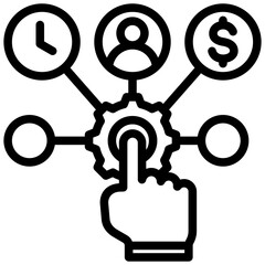 Resource Allocation Outline Icon