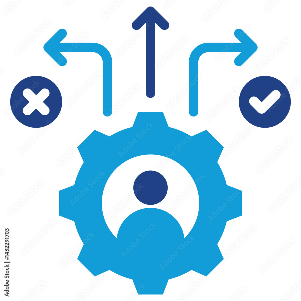 Poster decision support system dual tone icon