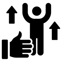 Employee Motivation Solid Black Icon