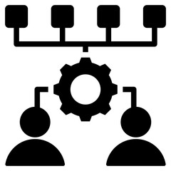Workforce Planning Solid Black Icon