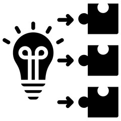 Problem Solving Solid Black Icon