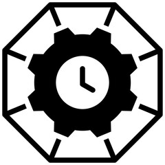 Capacity Planning Solid Black Icon