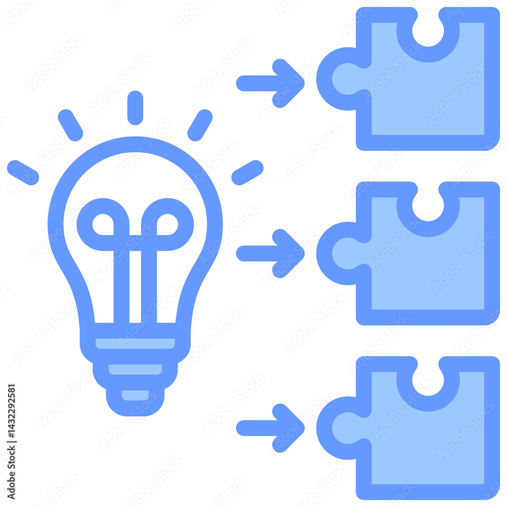 Aufkleber problem solving lineal blue icon