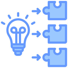 Problem Solving Lineal Blue Icon