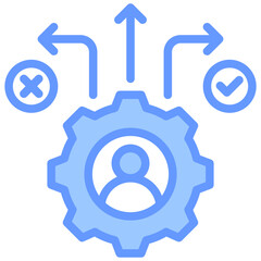 Decision Support System Lineal Blue Icon