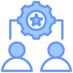 Interpersonal Skill  Lineal Blue Icon