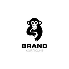 Chimp Logo. Chimp Logo Design. Chimp Logo Brand. Chimp Logo Vector Design Isolated on White Background