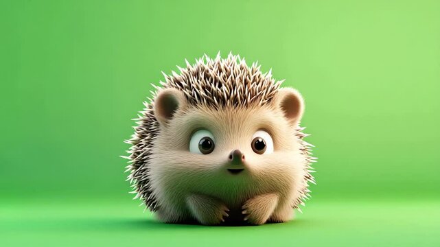 Cute cartoon hedgehog illustration
