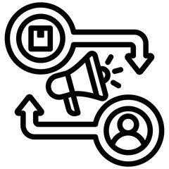 Direct Marketing Outline Icon