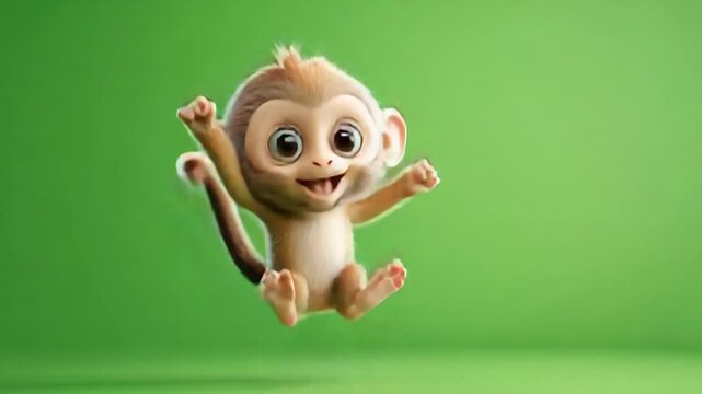 Playful cartoon monkey illustration