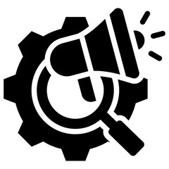 Search Engine Marketing Solid Black Icon