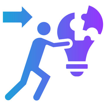 Solution glyph gradient icon