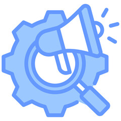 Search Engine Marketing Lineal Blue Icon