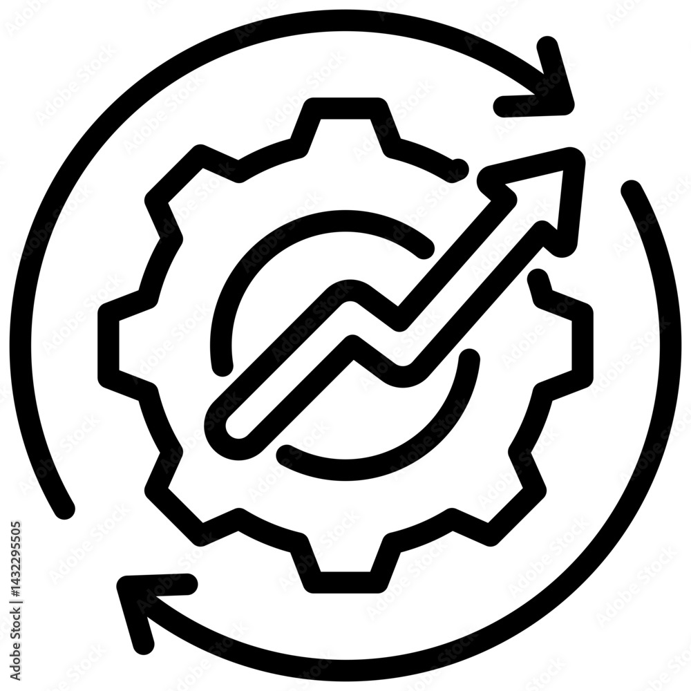 Poster Workflow Optimization  Outline Icon