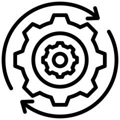 Process Management Outline Icon