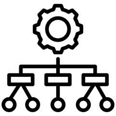 Process Mapping  Outline Icon