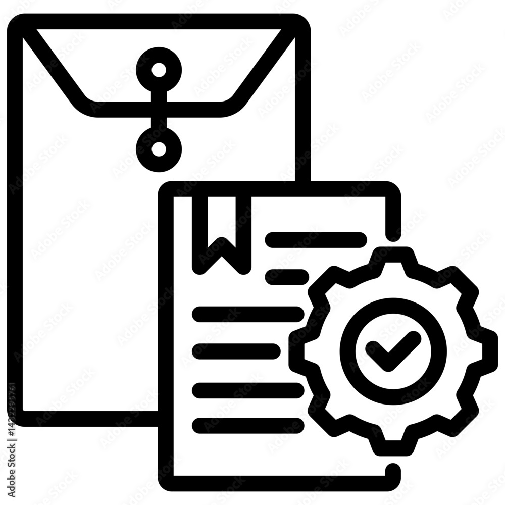 Poster process documentation outline icon