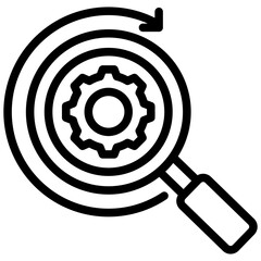 Process Analysis Outline Icon