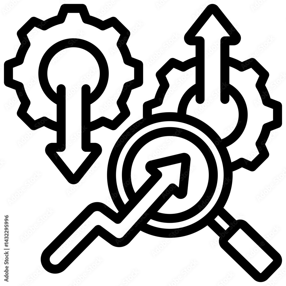 Poster Input Output Analysis Outline Icon