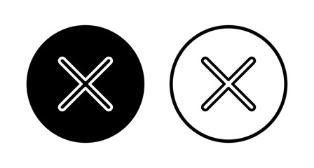 Close icon logo design. Delete sign and symbol. cross sign
