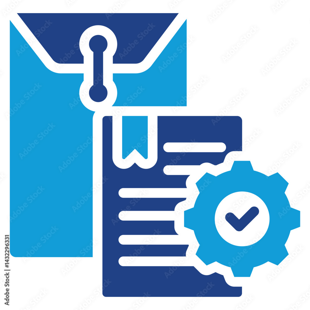 Poster process documentation dual tone icon