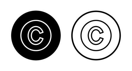 Copyright icon logo design. copyright sign and symbol