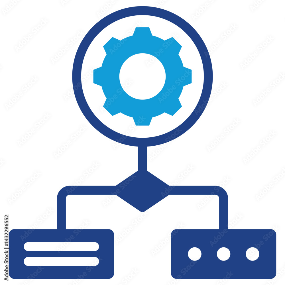 Poster process modeling dual tone icon