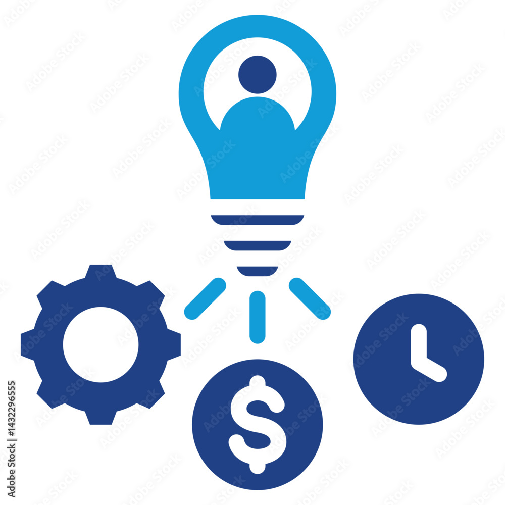 Poster resource allocation dual tone icon
