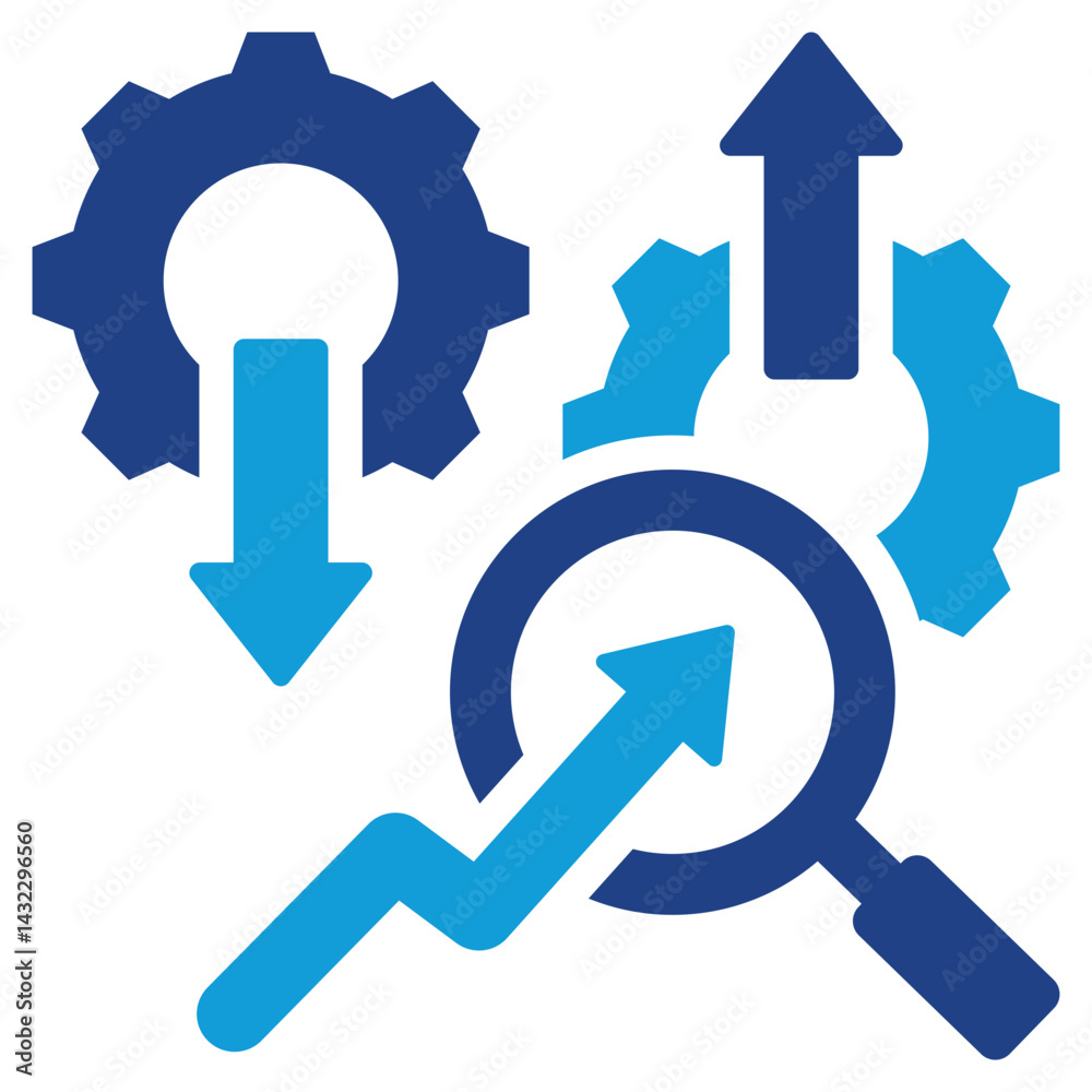 Poster Input Output Analysis Dual Tone Icon