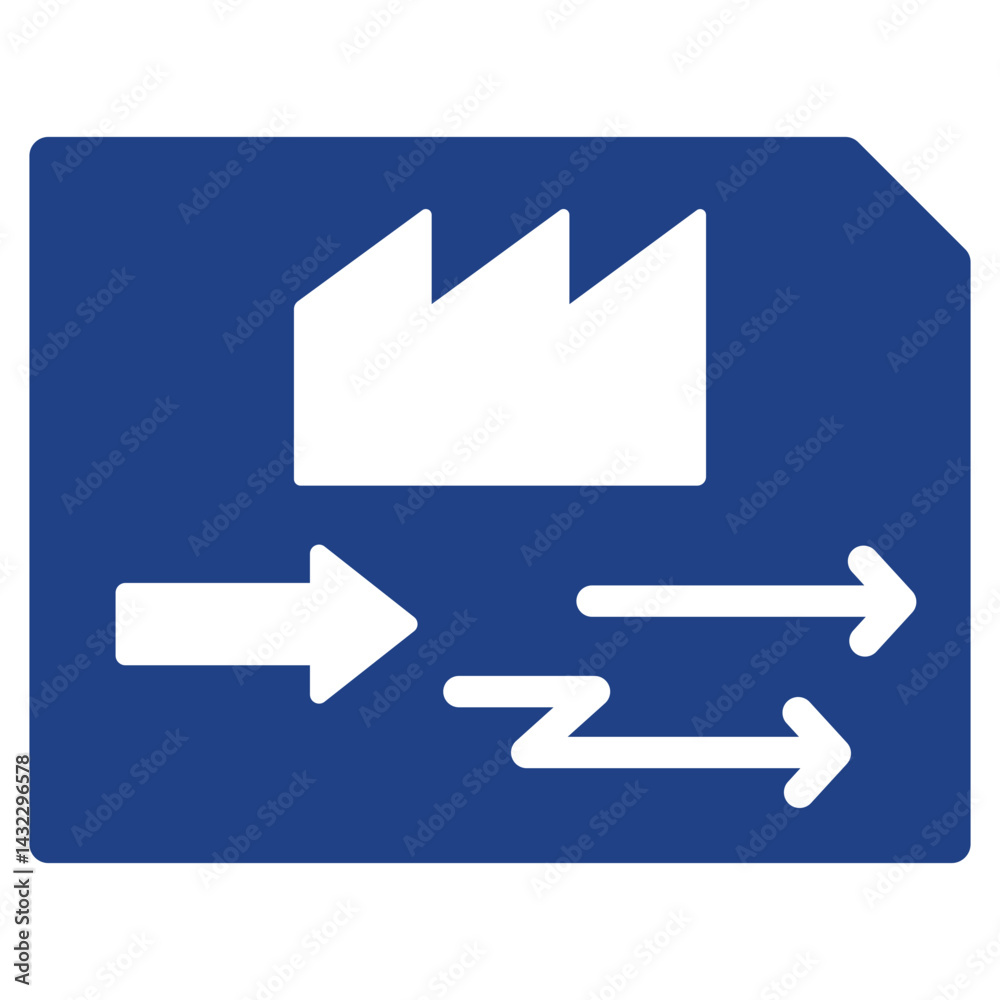 Poster Value Stream Mapping  Dual Tone Icon