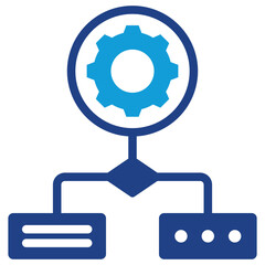 Process Modeling Dual Tone Icon