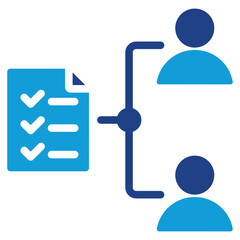 Obraz premium Task Delegation Dual Tone Icon