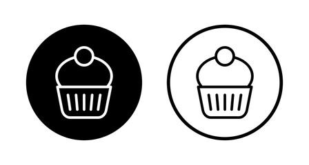 Cup cake icon logo design. Cup cake sign and symbol