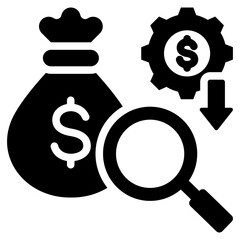 Cost Control Solid Black Icon