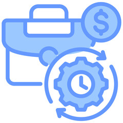 Business Process Reengineering Lineal Blue Icon
