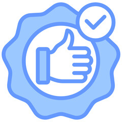 Quality Assurance Lineal Blue Icon