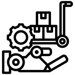 Procurement Automation Outline Icon