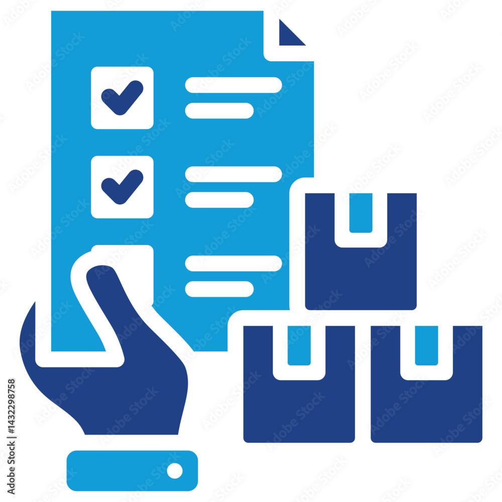 Poster procurement documentation dual tone icon