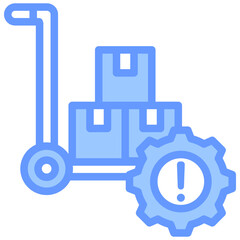 Procurement Risk Management Lineal Blue Icon
