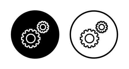 Setting icon logo design. Cog sign and symbol. Gear Sign