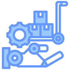 Procurement Automation Lineal Blue Icon