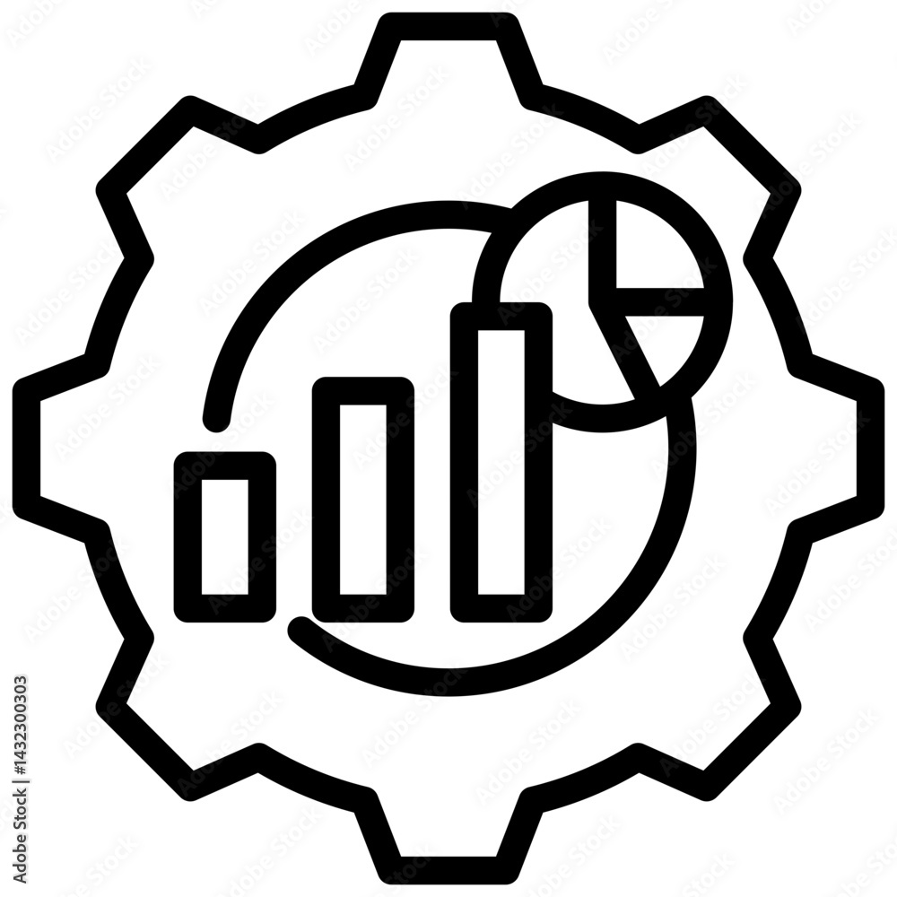 Poster Statistical Process Control Outline Icon