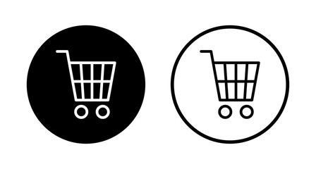 Shopping icon logo design. Shopping cart sign and symbol. Trolley icon