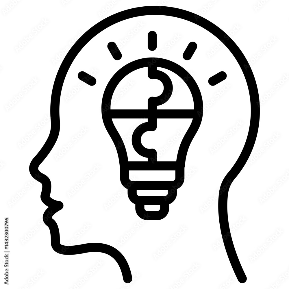 Poster Problem Solving Technique Outline Icon