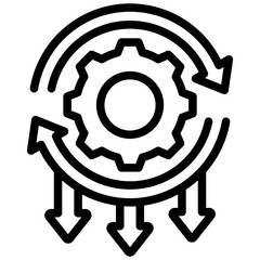 Rework Reduction  Outline Icon