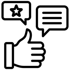 Client Feedback Outline Icon
